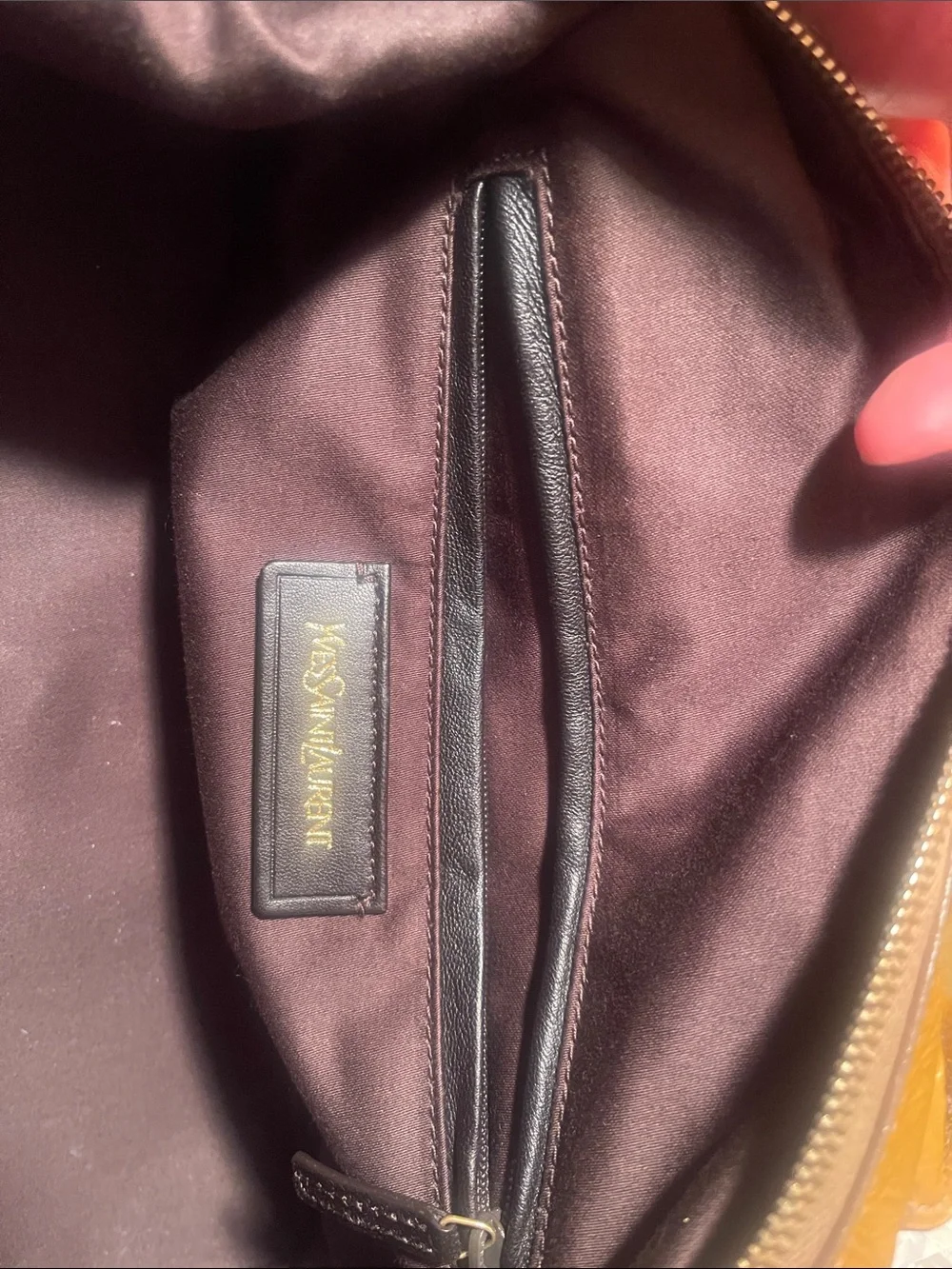 YSL Classic Tan Leather Bag in vintage excellent condition